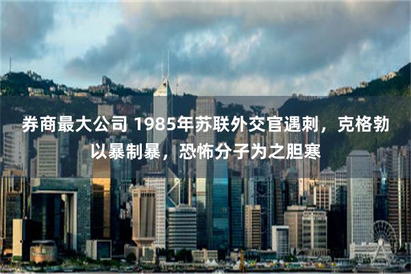 券商最大公司 1985年苏联外交官遇刺，克格勃以暴制暴，恐怖分子为之胆寒