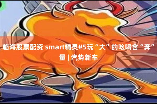 临海股票配资 smart精灵#5玩“大”的吆喝含“奔”量 | 汽势新车